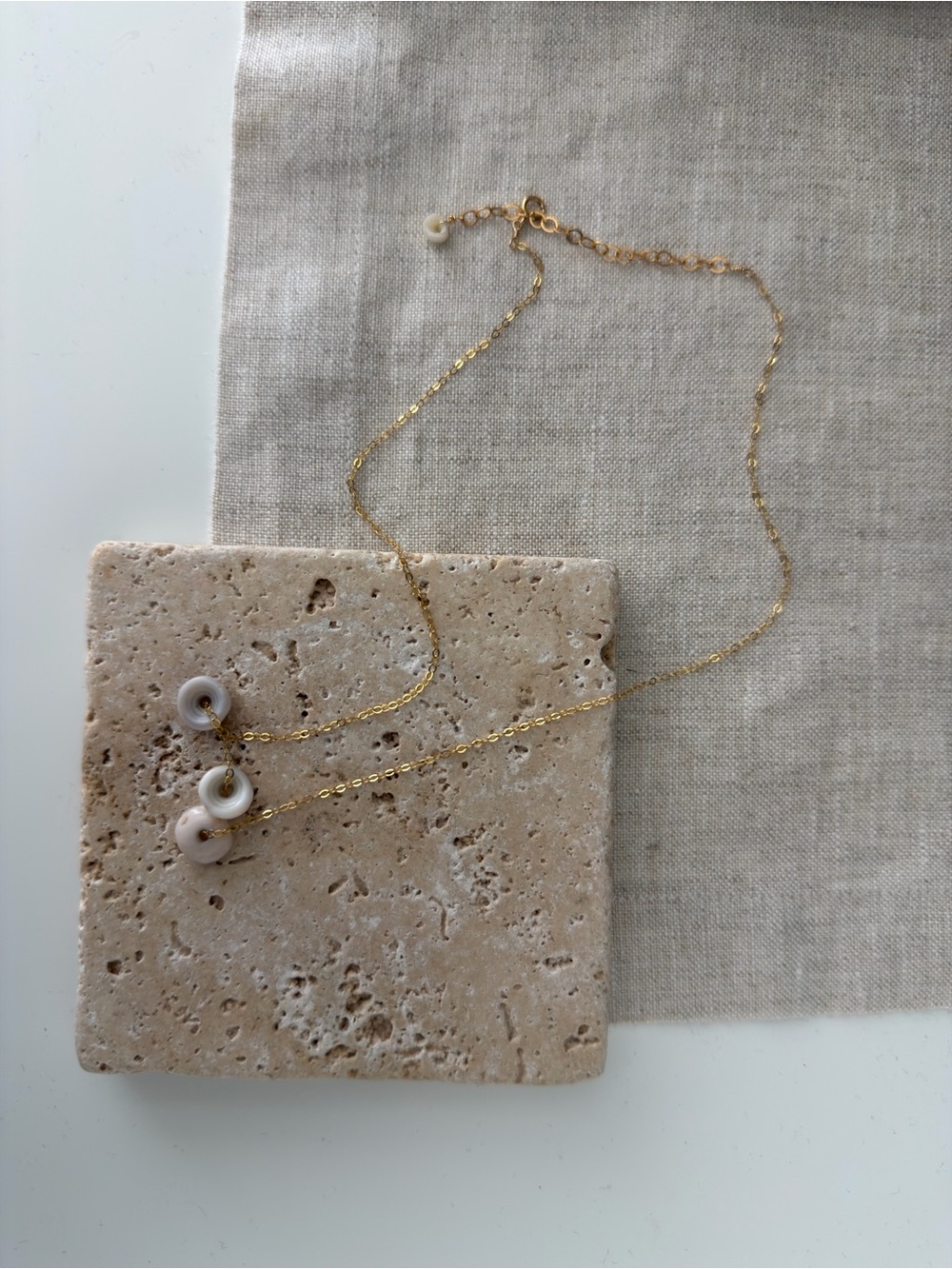 Triple Puka Shell Necklace